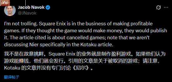 横尾太郎游戏被砍喊冤 前SE高管:不赚钱肯定砍啊!