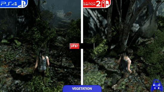 《古墓丽影9》NS2和PS4画面对比:分辨率高但砍画质