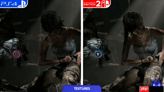 《古墓丽影9》NS2和PS4画面对比:分辨率高但砍画质