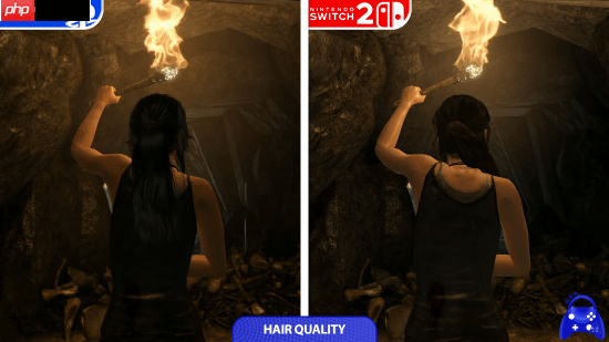 《古墓丽影9》NS2和PS4画面对比:分辨率高但砍画质
