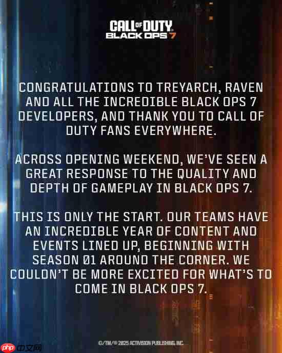 《使命召唤22:黑色行动7》罕见未披露首发数据!卖的不好?