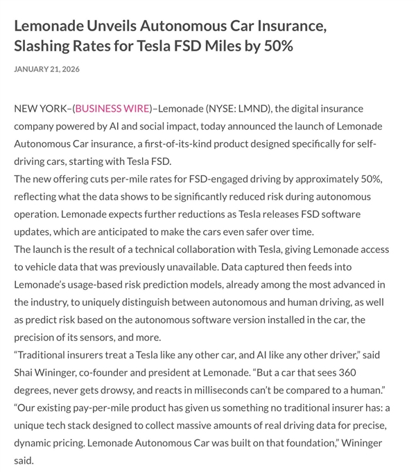 美国特斯拉保费减半:前提是让FSD开